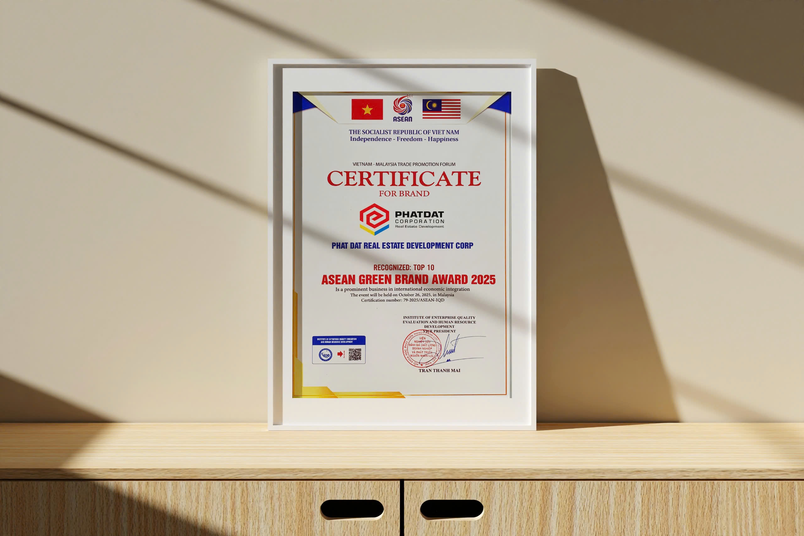 THƯƠNG HIỆU TĂNG TRƯỞNG XANH ASEAN 2025