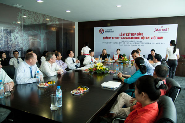 Lễ ký kết hợp đồng quản lý Resort & Spa Marriott Hội An