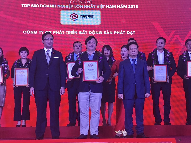 Phát Đạt được vinh danh tại Top 500 doanh nghiệp lớn nhất Việt Nam năm 2018