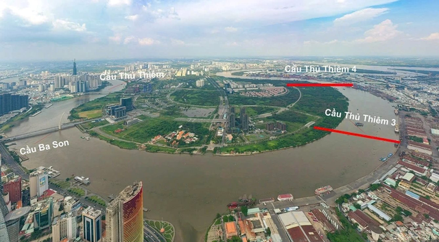 Proposal to build Thu Thiem 4 bridge across Saigon River